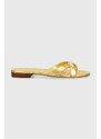 Kožne natikače Lauren Ralph Lauren Emmy za žene, boja: zlatna, 802935538002