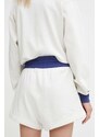 Kratke hlače Polo Ralph Lauren za žene, boja: bež, s tiskom, visoki struk, 211935604