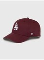 Pamučna kapa sa šiltom za bebe 47 brand MLB Los Angeles Dodgers Raised Basic boja: bordo, s aplikacijom, BRAC12CTP