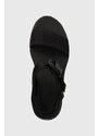 Sandale Skechers D'LUX WALKER DAILY za žene, boja: crna, s platformom