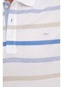Pamučna polo majica Paul&Shark boja: bijela, s uzorkom, 24411269