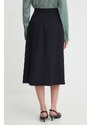 Suknja Tommy Hilfiger boja: tamno plava, midi, širi se prema dolje, WW0WW41601