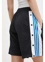Kratke hlače adidas Originals za žene, boja: crna, s aplikacijom, visoki struk, IU2479