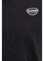 Pamučna majica Hummel hmlLGC KAI REGULAR HEAVY T-SHIRT za muškarce, boja: crna, s aplikacijom, 223989