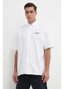 Pamučna košulja Polo Ralph Lauren za muškarce, boja: bijela, relaxed, s klasičnim ovratnikom, 710945727