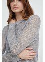 Pulover MICHAEL Michael Kors za žene, boja: srebrna, lagani