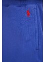 Pamučne kratke hlače Polo Ralph Lauren boja: ljubičasta, bez uzorka, visoki struk, 211935586