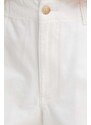 Pamučne kratke hlače Polo Ralph Lauren boja: bijela, bez uzorka, visoki struk, 211939691
