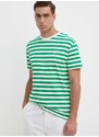 Pamučna majica Polo Ralph Lauren za muškarce, boja: zelena, s uzorkom, 710926999