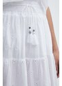 Pamučna suknja Pepe Jeans DARLING boja: bijela, maxi, širi se prema dolje, PL901122