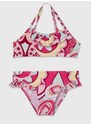 Dječji dvodijelni kupaći kostim Guess boja: ružičasta
