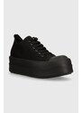 Tenisice Rick Owens Woven Shoes Double Bumper Low Sneaks za muškarce, boja: crna, DU01D1832.NDK.999