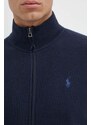Pamučni kardigan Polo Ralph Lauren boja: tamno plava, 710A30449