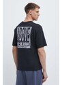 Pamučna majica Reebok Classic Basketball za muškarce, boja: crna, s tiskom, 100075504
