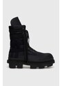 Cipele Rick Owens Woven Padded Boots Army Megatooth Ankle Boot za muškarce, boja: crna, DU01D1851.BRER1.999