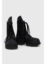 Cipele Rick Owens Woven Padded Boots Army Megatooth Ankle Boot za muškarce, boja: crna, DU01D1851.BRER1.999