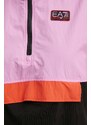 Jakna EA7 Emporio Armani za žene, boja: ružičasta, za prijelazno razdoblje