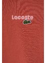 Dječja pamučna majica kratkih rukava Lacoste boja: bordo, s tiskom