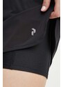Sportske kratke hlače Peak Performance Light za žene, boja: crna, bez uzorka, visoki struk