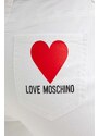 Traperice Love Moschino za žene, boja: bijela, visoki struk