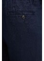 Lanene hlače United Colors of Benetton boja: tamno plava, uski kroj