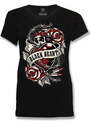 Ulična majica žensko - HEART ROSE - BLACK HEART - 13596
