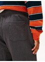 Tommy Jeans Hlače 'VARSITY' crna melange / bijela