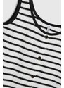 Marisse Black And White Striped Top