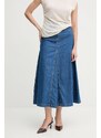 Pamučna traper suknja Pedro del Hierro midi, širi se prema dolje, 7599294