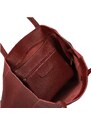 Delami Vera Pelle Trendovska ženska kožna torba preko ramena Sascha, tamnocrvena