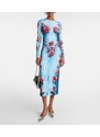 Jean Paul Gaultier Floral jersey midi dress