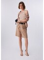 Liu Jo Top s naramenicama bež / vuneno bijela